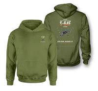 Thumbnail for Erickson S-64F Air Crane design on green army double-side hoodie, double-side print