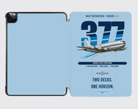 Thumbnail for Boeing 377 Stratocruiser design on light blue ipad tablet case