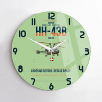 Thumbnail for Kaman HH-43B Huskie design on light green no frame wall clock