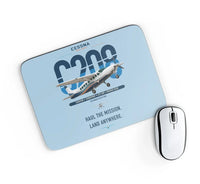 Thumbnail for Cessna 208 Caravan design on light blue rectangle mouse pad