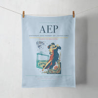 Thumbnail for Aeroparque Jorge Newbery (AEP) design on light blue towel
