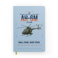 Thumbnail for MD AH-6M Little Bird design on light blue notebook