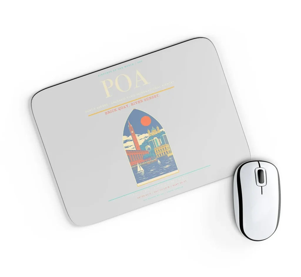 Porto Alegre - Salgado Filho International Airport POA Mouse-Pad Rectangle - Light Gray