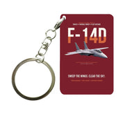 Thumbnail for F-14D TOMCAT Key Chain design on dark red key chain