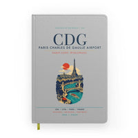 Thumbnail for Paris Charles de Gaulle Airport (CDG) design on light gray notebook