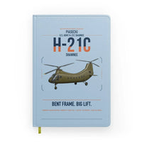 Thumbnail for Piasecki H-21C Shawnee design on light blue notebook