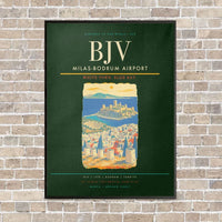 Thumbnail for Milas-Bodrum Airport BJV - Canvas Framed - Dark Green