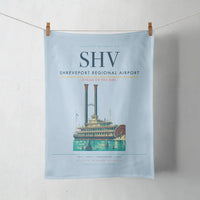 Thumbnail for Shreveport Regional Airport (SHV) design on light blue towel