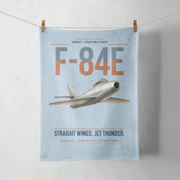 Thumbnail for F-84E Thunderjet design on light blue towel