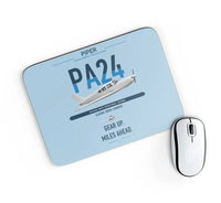 Thumbnail for Piper PA-24-250 Comanche 250 design on light blue rectangle mouse pad