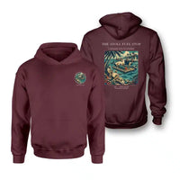Thumbnail for VINTAGE G4069 - The Atoll Fuel Stop - Double-Side Hoodie design on darkred double side