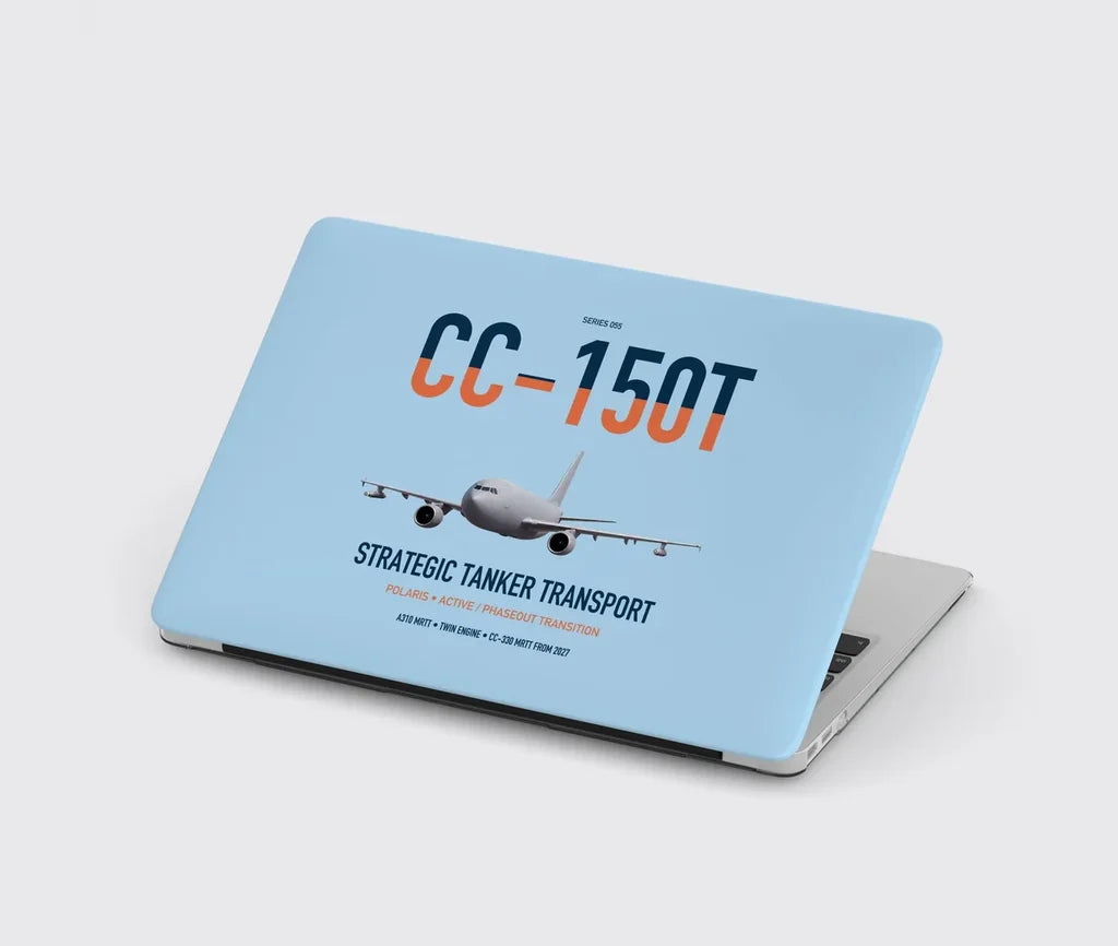Airbus CC-150T Polaris design on light blue MacBook case