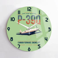 Thumbnail for P-39Q Airacobra design on light green no frame wall clock