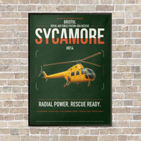 Thumbnail for Bristol Sycamore HR14 vertical canvas print - framed - dark green background
