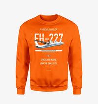 Thumbnail for Fairchild Hiller FH-227B design on orange sweatshirt