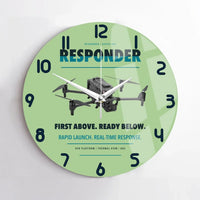 Thumbnail for BRINC Responder design on light green no frame wall clock