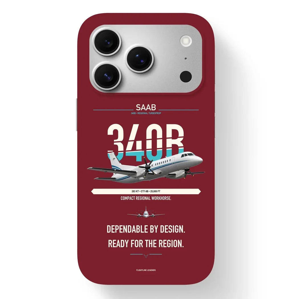 Saab 340B Case design on dark red iphone case