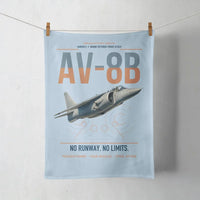 Thumbnail for AV-8B Harrier II design on light blue towel