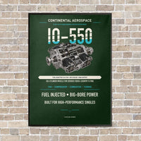 Thumbnail for IO-550 vertical canvas print - framed - dark green background