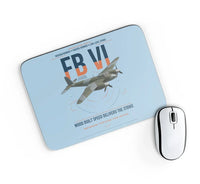 Thumbnail for de Havilland Mosquito FB VI design on light blue rectangle mouse pad