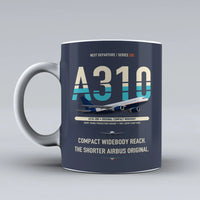 Thumbnail for A310-200 Mug design on dark blue airbus