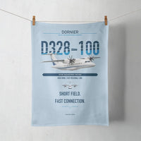 Thumbnail for Dornier D328-100 design on light blue towel