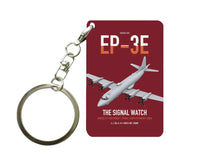 Thumbnail for EP-3E ARIES II design on dark red designed key chain, double-side print