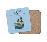Thumbnail for Greater Moncton International Airport (YQM) design on light blue 1 piece coaster