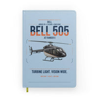 Thumbnail for Bell 505 Jet Ranger X design on light blue notebook