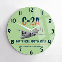 Thumbnail for C-2A Greyhound design on light green no frame wall clock