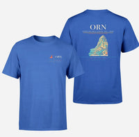 Thumbnail for Ahmed Ben Bella Airport (ORN) design printed on blue double-side t-shirt