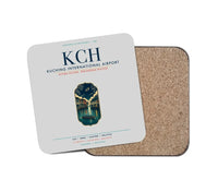 Thumbnail for Kuching International Airport (KCH) design on light gray 1 piece coaster