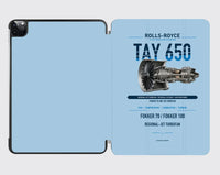 Thumbnail for TAY 650 design on light blue ipad tablet case