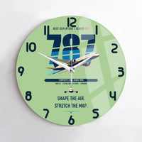 Thumbnail for Boeing 787-9 Dreamliner design on light green no frame wall clock