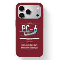 Thumbnail for Pilatus PC-6 Porter design on dark red magsafe iphone case, for iPhone 17 Pro