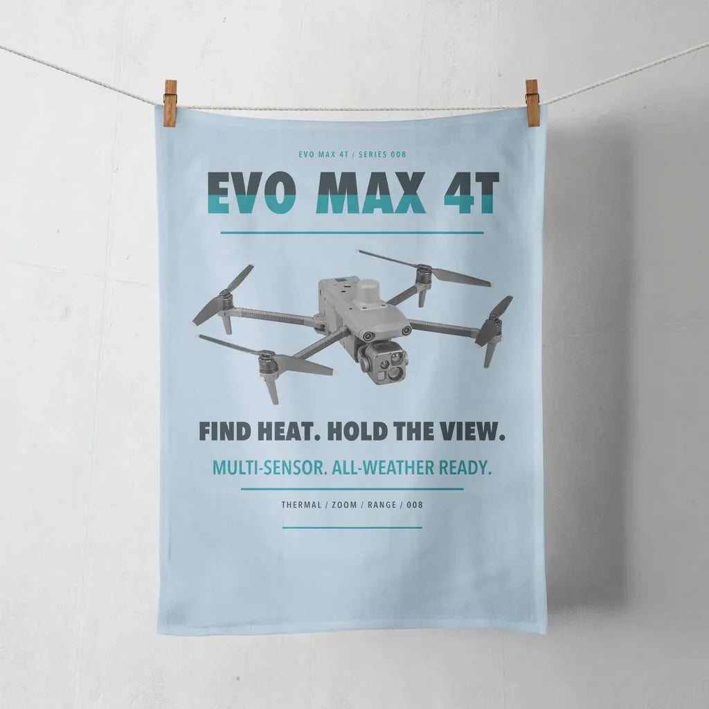 Autel EVO Max 4T design on light blue towel