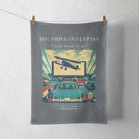 Thumbnail for VINTAGE G4397 - The Drive-In Flypast - Designed Towels design on gray