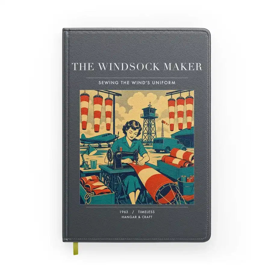VINTAGE G4429 - The Windsock Maker - Designed Notebooks design on gray
