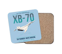 Thumbnail for XB-70A Valkyrie design on light blue 1 piece coaster