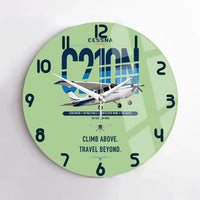 Thumbnail for Cessna T210N Centurion design on light green no frame wall clock