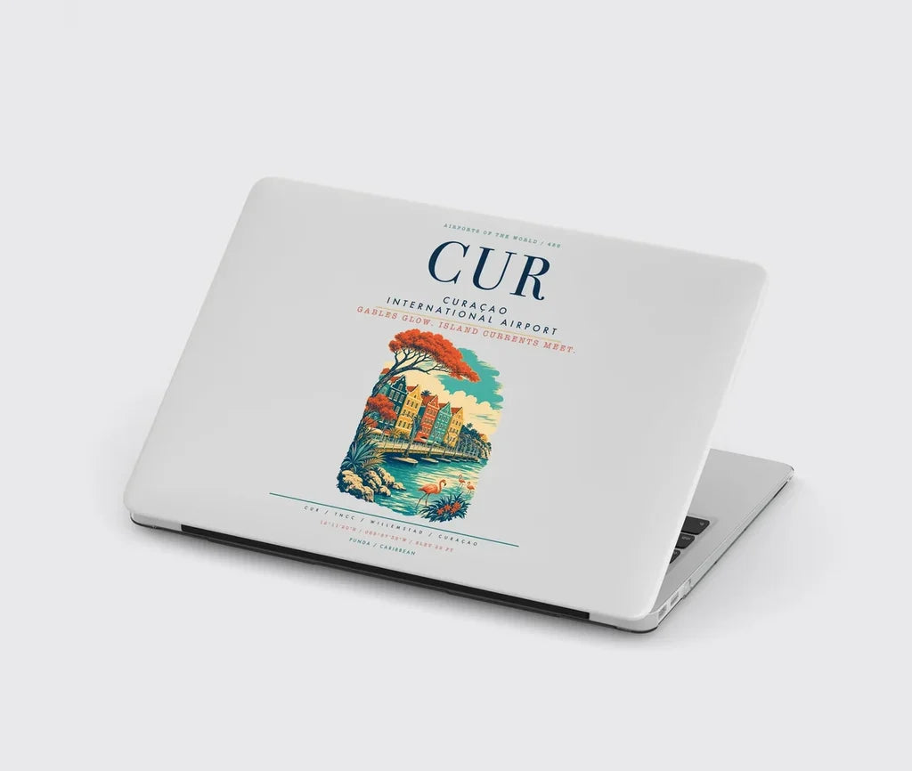 Curaçao International Airport (CUR) design on light gray MacBook case