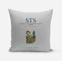 Thumbnail for Charles M. Schulz–Sonoma County Airport Santa Rosa (STS) design on light gray pillow