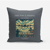 Thumbnail for VINTAGE G4095 - The Fog Landing - Designed Pillows design on gray