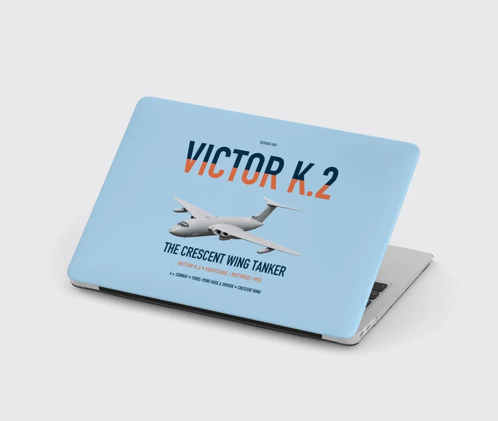 Handley Page Victor K.2 design on light blue MacBook case