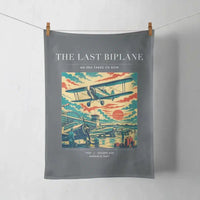 Thumbnail for VINTAGE G4054 - The Last Biplane - Designed Towels design on gray