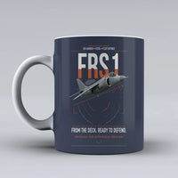 Thumbnail for British Aerospace Sea Harrier FRS.1 design on dark blue ceramic mug, double-side print