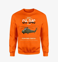 Thumbnail for Sikorsky CH-34C Choctaw design on orange sweatshirt