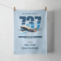 Thumbnail for Boeing 737-500 Classic design on light blue towel