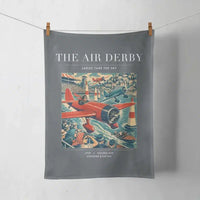 Thumbnail for VINTAGE G4025 - The Air Derby - Designed Towels design on gray