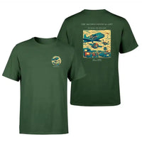 Thumbnail for VINTAGE G4471 - The Skydive Festival Lift - Double-Side T-Shirt design on darkgreen double side t shirt